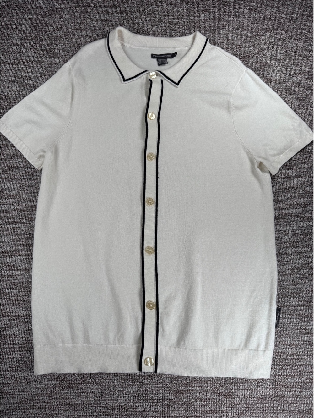 French Connection Retro Resort Classic Top Vintage Preppy Old Money , Size Large